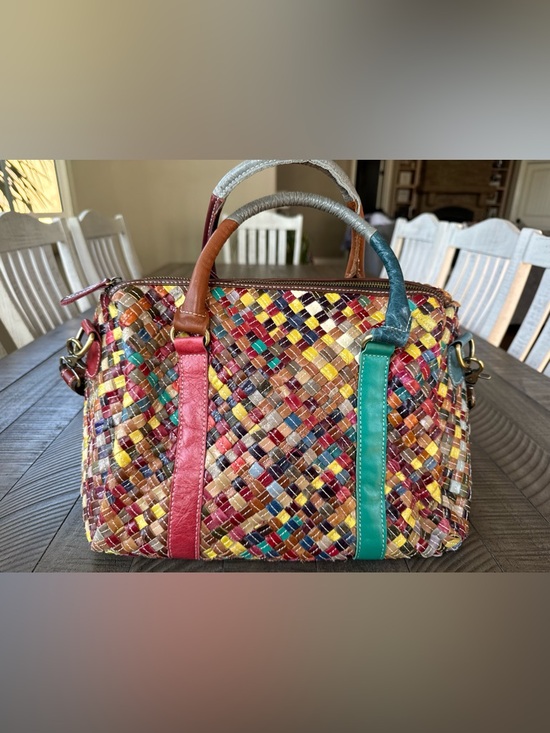 Charmés Los Angeles Leather Woven Multicolor Handbag - Shoulder Purse main image 5